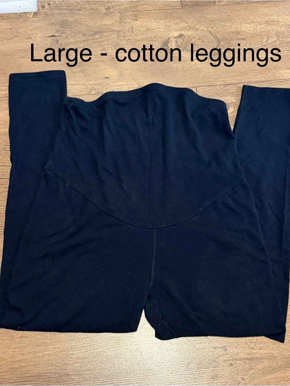 Sonoma Black Cotton Maternity Leggings - Large